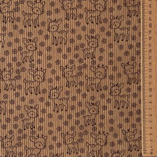 Catifea raiată STRETCH Little deer sand