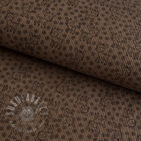 Catifea raiată STRETCH Little deer taupe
