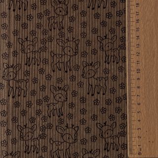Catifea raiată STRETCH Little deer taupe