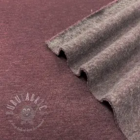 Jerse trening pieptănat JOGGING aubergine melange