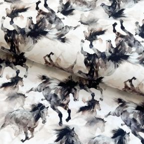 Tricot Majestic horses design C digital print