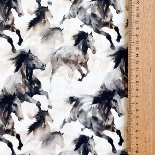 Tricot Majestic horses design C digital print