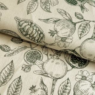 Țesătură decorativă RUSTIC VINTAGE PRINT Granata kaki