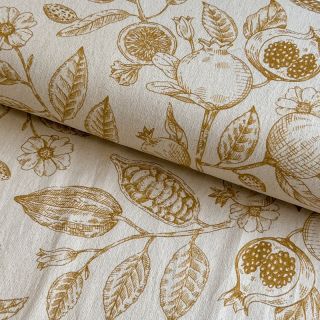 Țesătură decorativă RUSTIC VINTAGE PRINT Granata peanut
