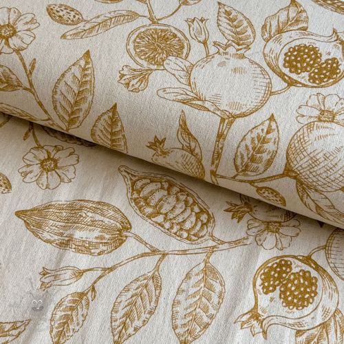 Țesătură decorativă RUSTIC VINTAGE PRINT Granata peanut