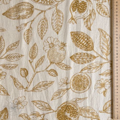 Țesătură decorativă RUSTIC VINTAGE PRINT Granata peanut