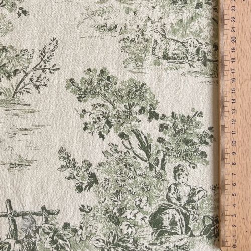 Țesătură decorativă RUSTIC VINTAGE PRINT Gabrielle kaki