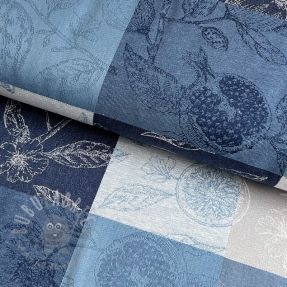 Țesătură decorativă FRENCH TABLE CLOTH JACQUARD Cabosse allover indigo