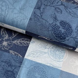 Țesătură decorativă FRENCH TABLE CLOTH JACQUARD Cabosse allover indigo