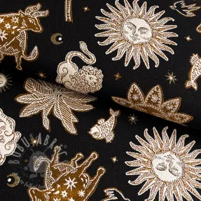 Țesătură decorativă jacquard Pygmalion noir