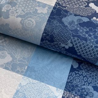 Țesătură decorativă FRENCH TABLE CLOTH JACQUARD Niwa allover indigo