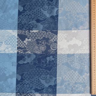 Țesătură decorativă FRENCH TABLE CLOTH JACQUARD Niwa allover indigo