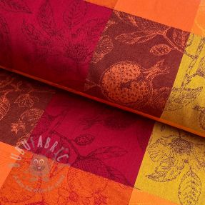 Țesătură decorativă FRENCH TABLE CLOTH JACQUARD Cabosse allover harissa