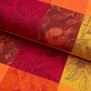 Țesătură decorativă FRENCH TABLE CLOTH JACQUARD Cabosse allover harissa