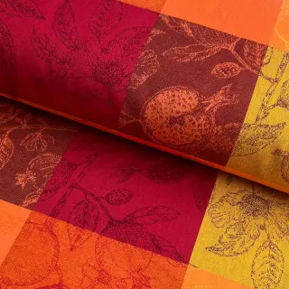 Țesătură decorativă FRENCH TABLE CLOTH JACQUARD Cabosse allover harissa