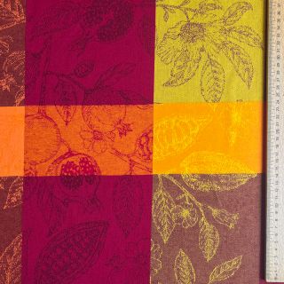 Țesătură decorativă FRENCH TABLE CLOTH JACQUARD Cabosse allover harissa