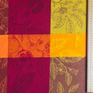 Țesătură decorativă FRENCH TABLE CLOTH JACQUARD Cabosse allover harissa