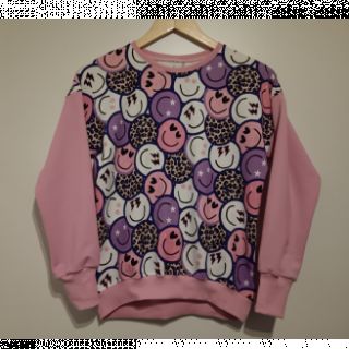 Jerse trening Happy faces purple digital print