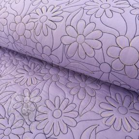 Material textil matlasat Flowers lavender