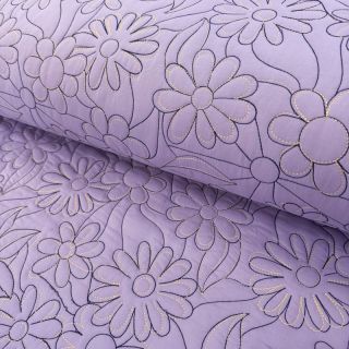 Material textil matlasat Flowers lavender