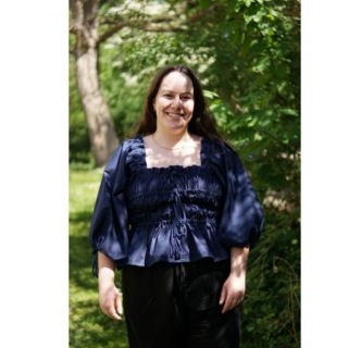 Poplin din bumbac navy