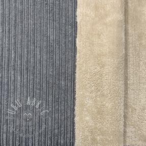 Catifea raiată Cofur fleece grey