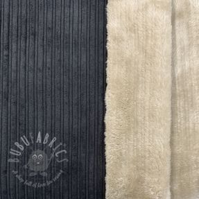 Catifea raiată Cofur fleece black