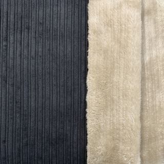 Catifea raiată Cofur fleece black