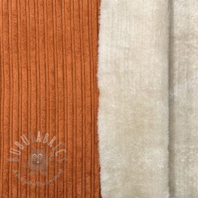 Catifea raiată Cofur fleece brick