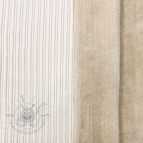 Catifea raiată Cofur fleece off white