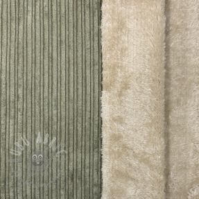 Catifea raiată Cofur fleece camo green