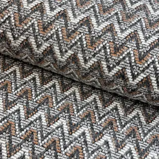Tricot Knitted jacquard Comfilia Zigzag wavy brown