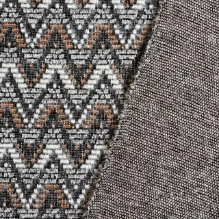 Tricot Knitted jacquard Comfilia Zigzag wavy brown