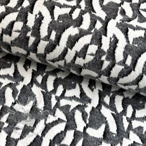 Tricot Knitted jacquard Comfy Collage shapes grey
