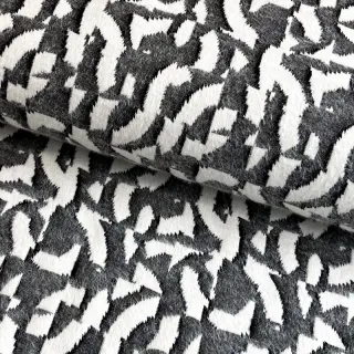 Tricot Knitted jacquard Comfy Collage shapes grey