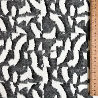 Tricot Knitted jacquard Comfy Collage shapes grey