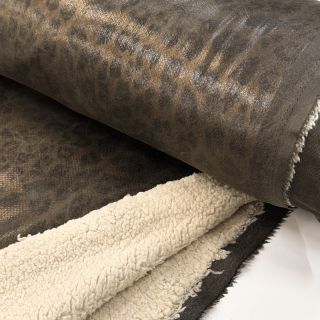 Stofă palton Panther Glammy Teddy Lammy brown