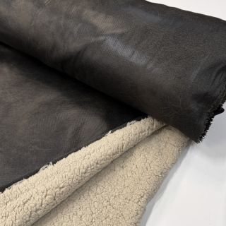 Stofă palton Vintage Glammy Teddy Lammy grey