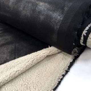 Stofă palton Vintage Glammy Teddy Lammy black