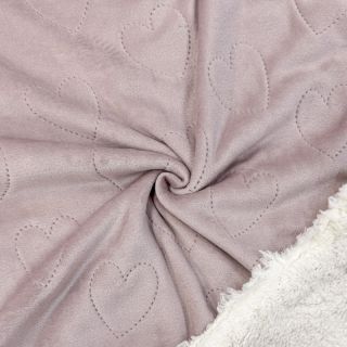 Pluș pentru bebeluși TEDDY Hearts old pink
