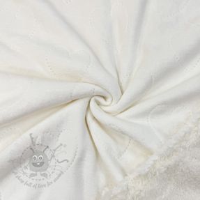 Pluș pentru bebeluși TEDDY Hearts off white