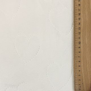 Pluș pentru bebeluși TEDDY Hearts off white