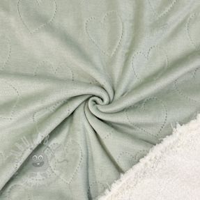 Pluș pentru bebeluși TEDDY Hearts old green
