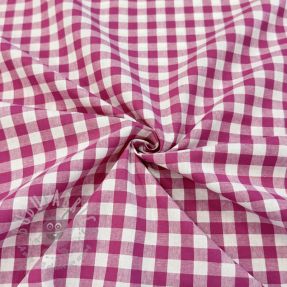 Țesătură din bumbac Check fuchsia