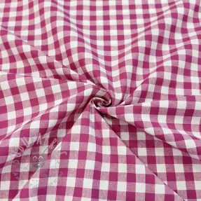 Țesătură din bumbac Check fuchsia