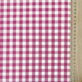Țesătură din bumbac Check fuchsia