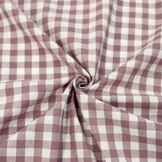 Țesătură din bumbac Check mauve