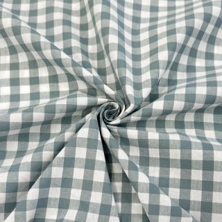 Țesătură din bumbac Check teal