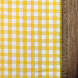 Țesătură din bumbac Check yellow