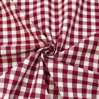 Țesătură din bumbac Check berry